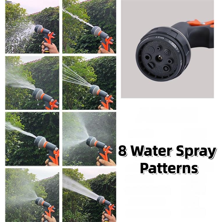 Multi-Function High-Pressure Water Nozzle  8 Modes for Car/Home/Garden