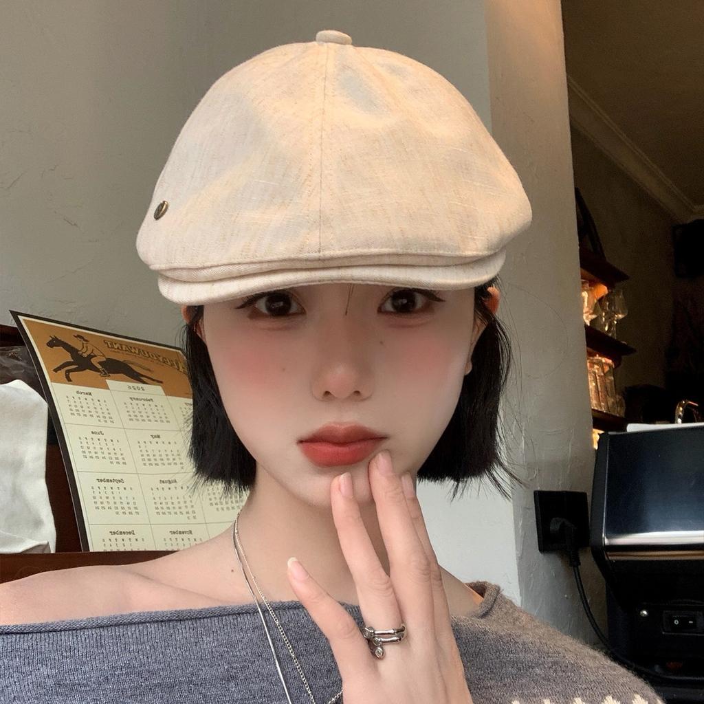 British Style Retro Forward Hat, Women'S High Sense Of Fashion Temperament, Anti-Wearing Beret, Literary Newsboy Painter Hat