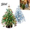 Decorazione Festiva da Tavolo per Adulti 2 Pezzi Kit Albero di Natale Perline Fai da Te con Luce LED Set Fatto a Mano per Creare Souvenir Mini Arte con Perline di Cristallo Finto