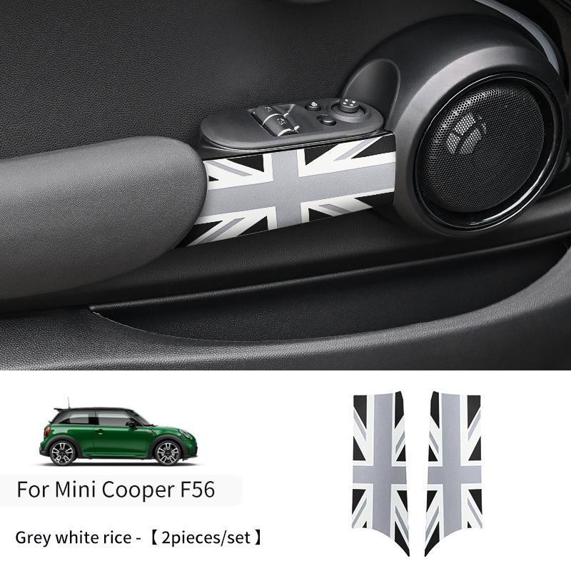 Autocollant Accoudoir de Porte de Voiture Pour Mini Cooper F55 F56 Cuir PU Poignée de Porte Auto Autocollant Accessoires de Décoration Intérieure de Voiture