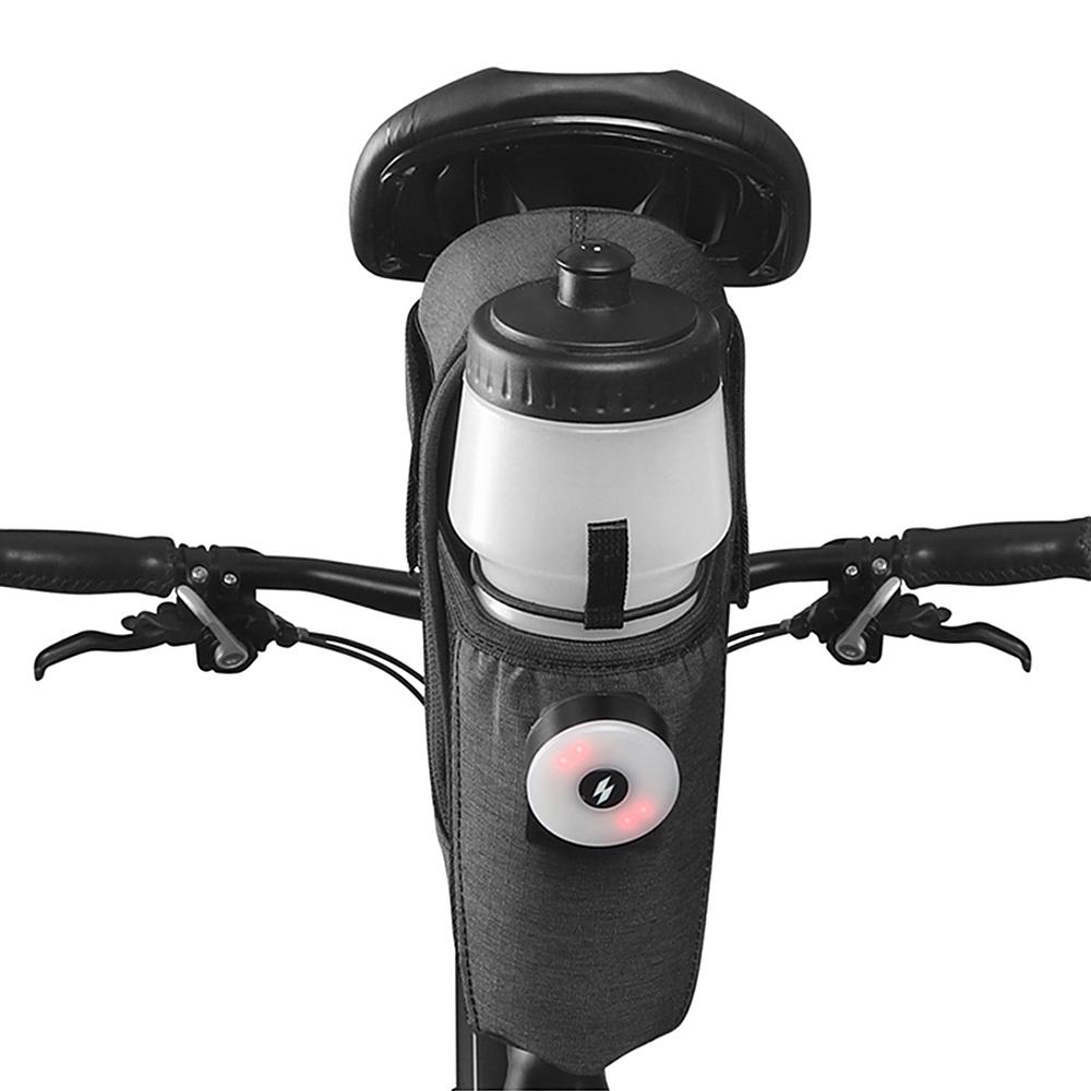 Bicycle Saddle Bag with Water Bottle Pocket Waterproof Bike Seat Bag Reflective Cycling Rear Seat