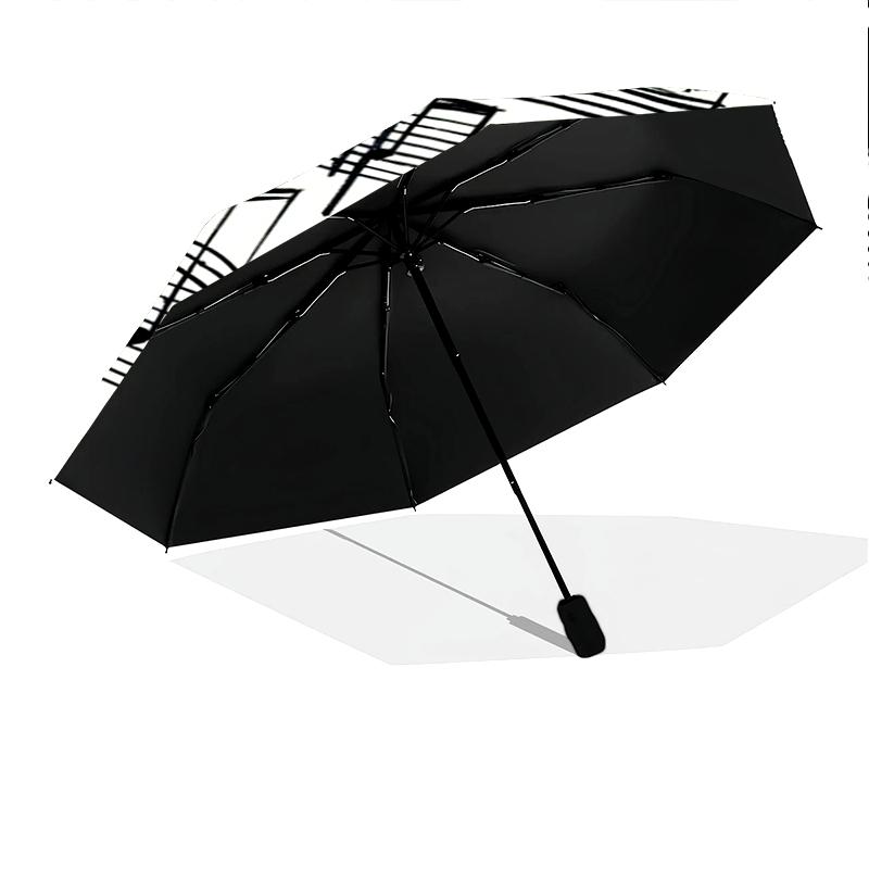1PC Musical notes Umbrella Portable Folding Umbrella Iron Frame Hole Bone Structure Outdoor Home Umbrella A1