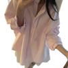 2026 Korean INS Style Women's Loose Striped Long Sleeve Shirt for Early Spring/Autumn