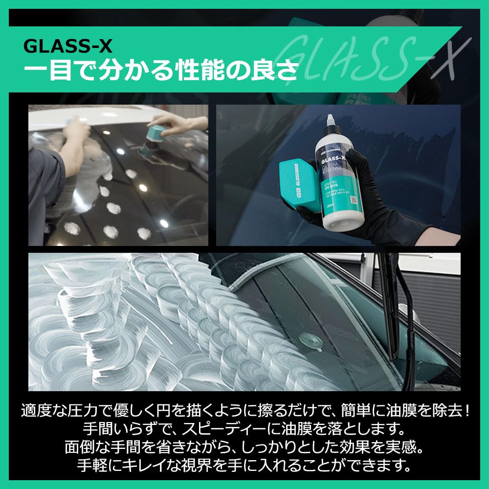 GLOSSBRO thoroughly removes oily film and other stains that obstruct visibility from glass Easily removes a variety of Removes clears and maintains