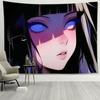 VIKAMA Pure Desire Dark Aesthetic Tapestry Gothic Anime Wall Art Cute Ninja Bedroom Decor Fan Ornament
