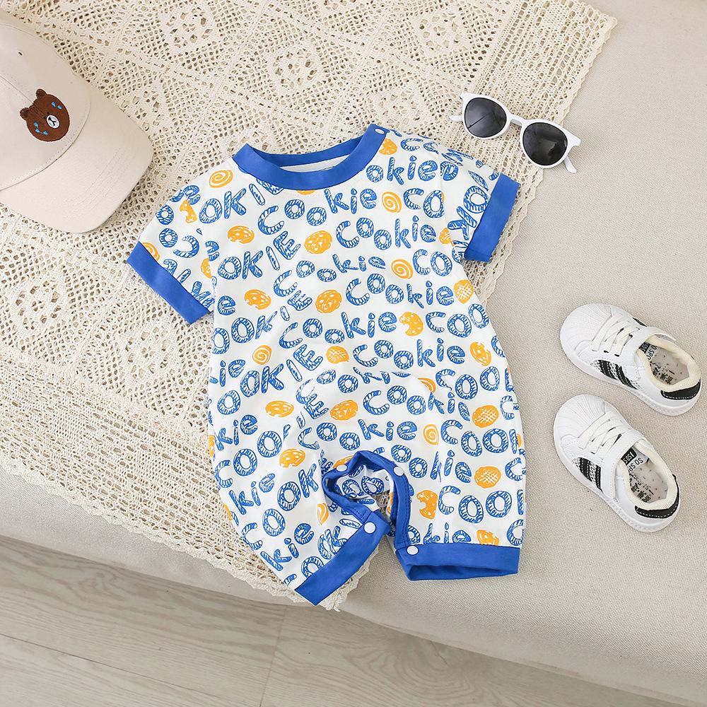 

Summer Thin Style Baby Romper - Unisex Short Sleeve Jumpsuit 73 cm