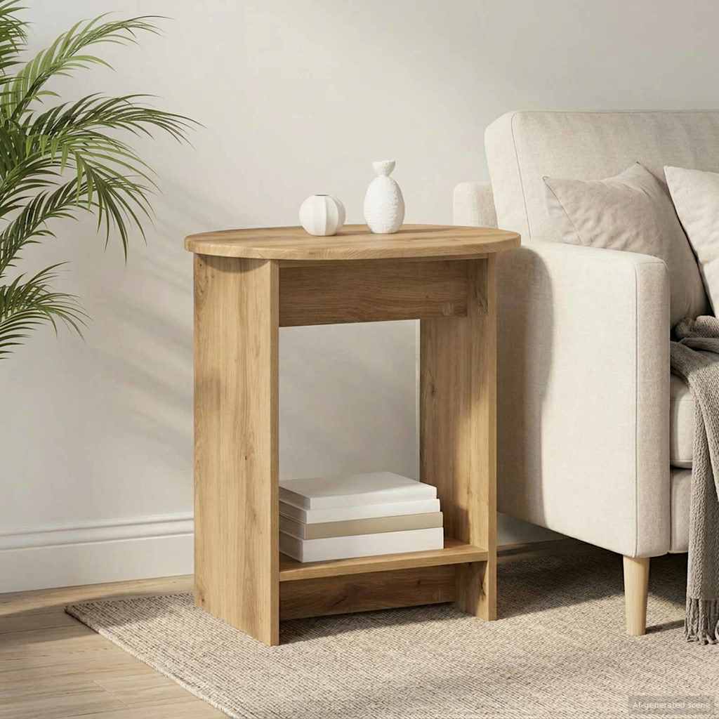 Side Table Artisan Oak 50 X 39.5 X 55 Cm Engineered Wood