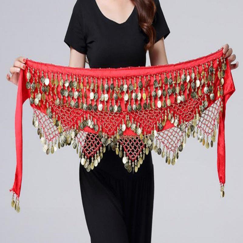 Belly Dance Waist Chain - Indian Hip Scarf for Practice & Performance