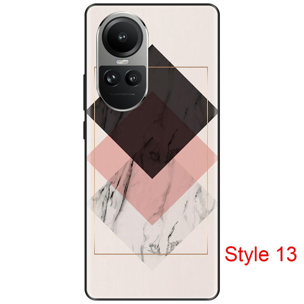 Black Case for Oppo Reno 10 10Pro 6.67inch Case On OppoReno10Pro Dust-proof Fundas Coque Etui Bumper Soft Tpu