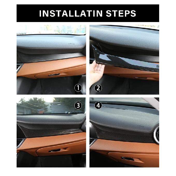 For Alfa Romeo Giulia 2017 2018 2019 2020 Car Styling Center Console Dashboard Panel Decoration Cover Trim Interior Accessories