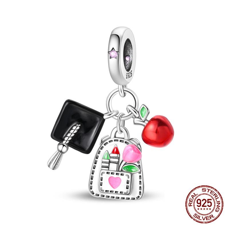 100% Copper Original Cat Couple Chain Beads Romantic Butterfly Charms Fit Bracelet Diy Jewelry Making Women Gift