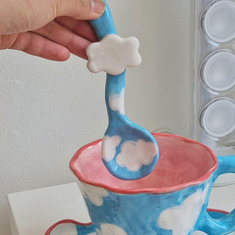 Deulkkot Ceramic Sky Cloud Spoon