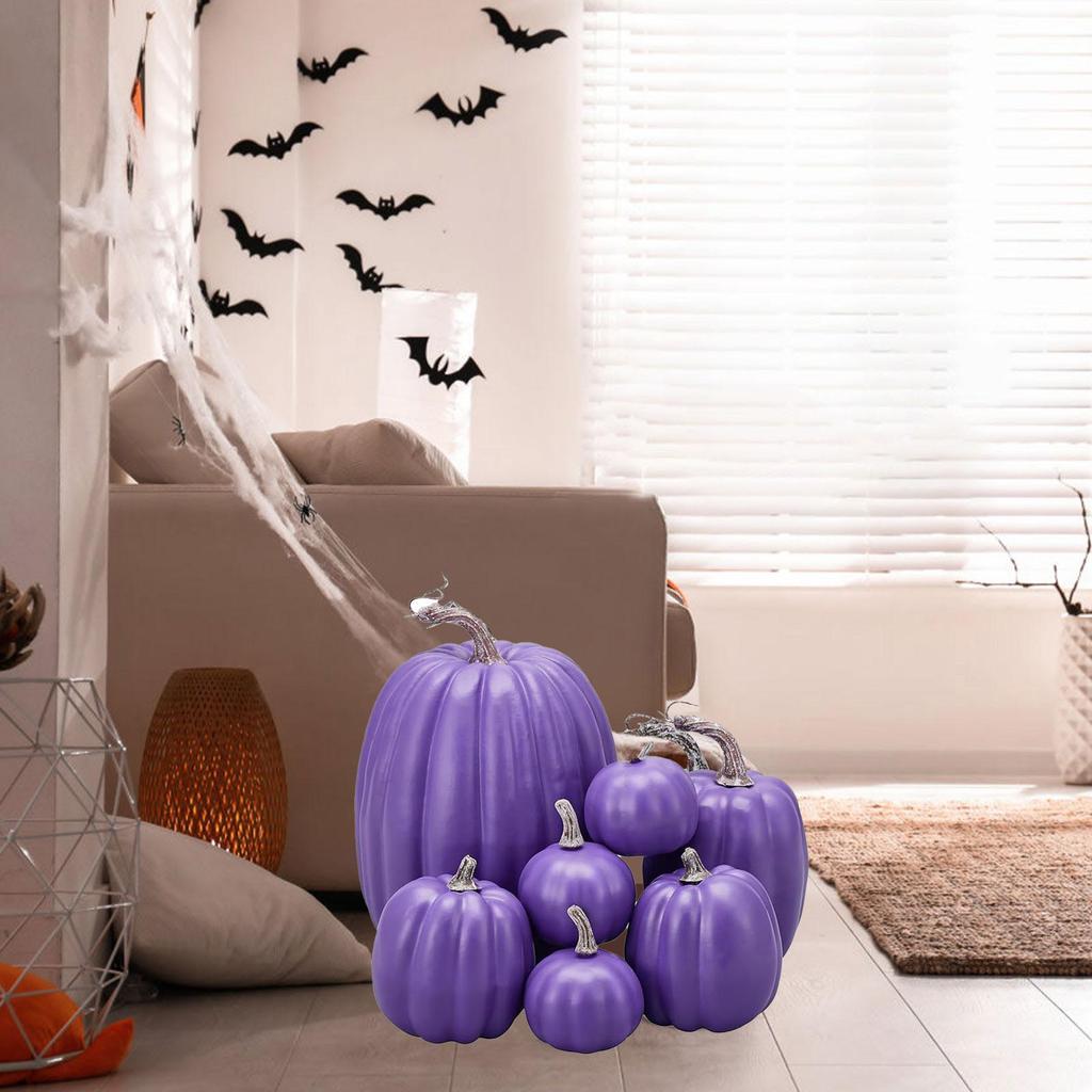 Umpkin Model Artificial Crafts Fall Thanksgiving Party Decoration Halloween Pumpkin Set