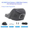 New! Dash Cam Front and Rear Camera Car DVR Wifi Dashcam Video Recorder UHD Night Vision For Lexus GX400 CT200h UX260h UX200