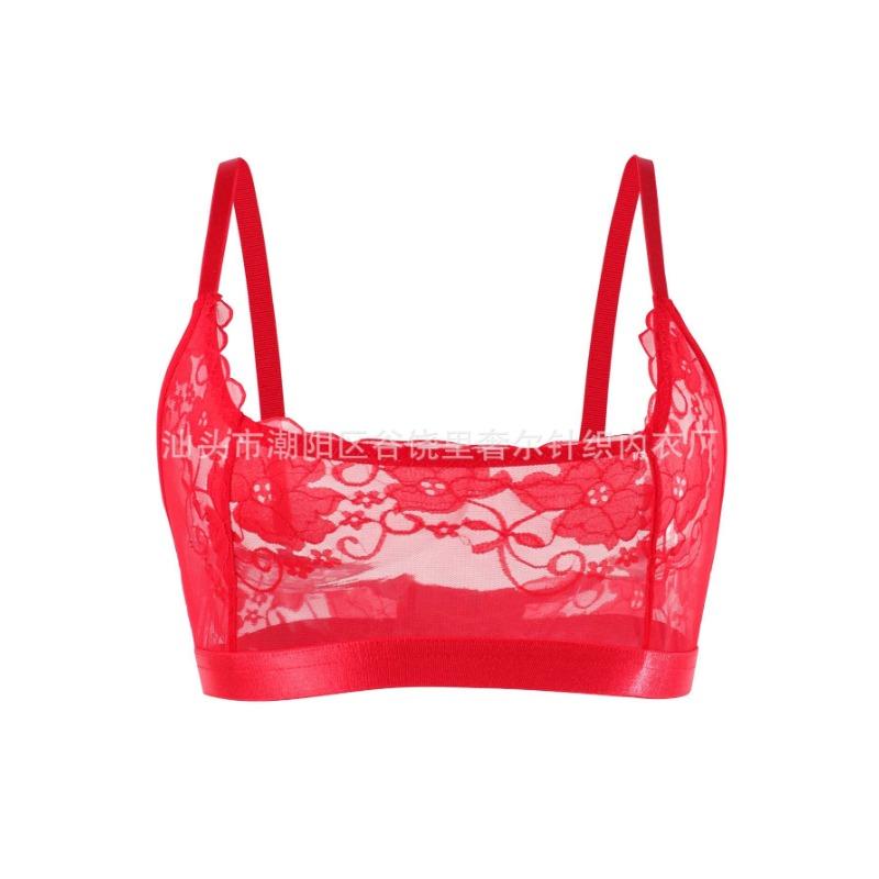 Women S Sexy Lace Wireless Push Up Bra Three Quarter Cup Thin Mold Cup Lingerie