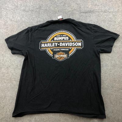 Maglietta Harley Davidson Uomo XL Nera Jackson Tennessee Moto Usurata *