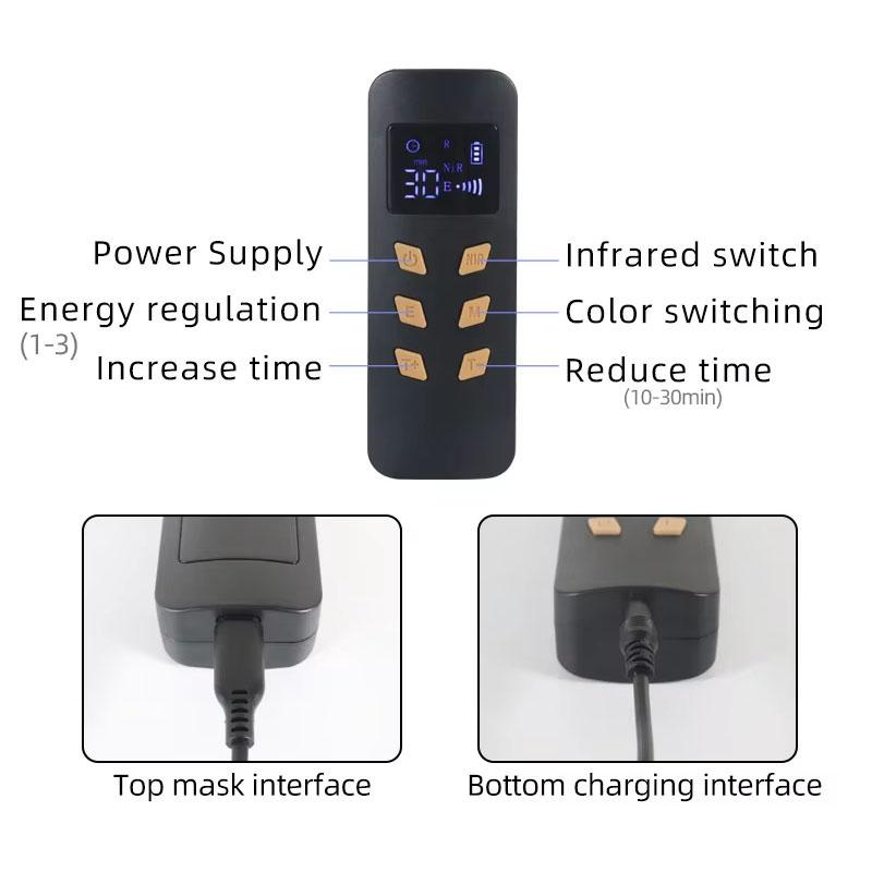 Máscara facial con terapia de luz LED 4 en 1, terapia de luz roja, antienvejecimiento, reducción de arrugas, reafirmación de la piel, blanqueamiento, máscara fotónica avanzada