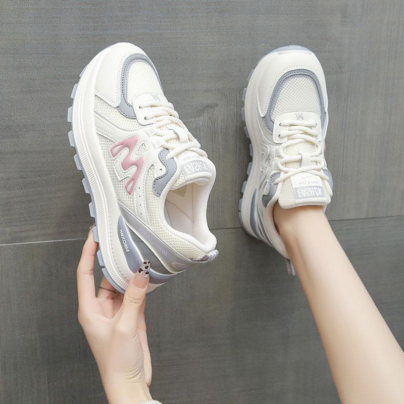 Fashion Women's Sneakers Summer 2025 Tennis Female Woman-shoes Shoes On Platform New Trainers Casual Roses Mesh Thick Sole Leisure