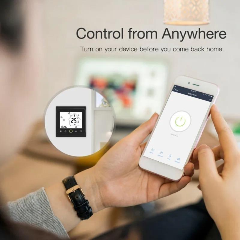 WLAN Smart Touch Licht Wandschalter Interruptor Glaspanel 8-fach 147*86mm Tuya App SmartLife Kompatibel mit Alexa Google Home