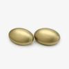 10Pcs Matte & Glossy Oval Metal Buttons For Clothing/Bags/Shoes, 17.5/22.5Mm Minimalist Fashion Buttons Gold Silver Mist Gold
