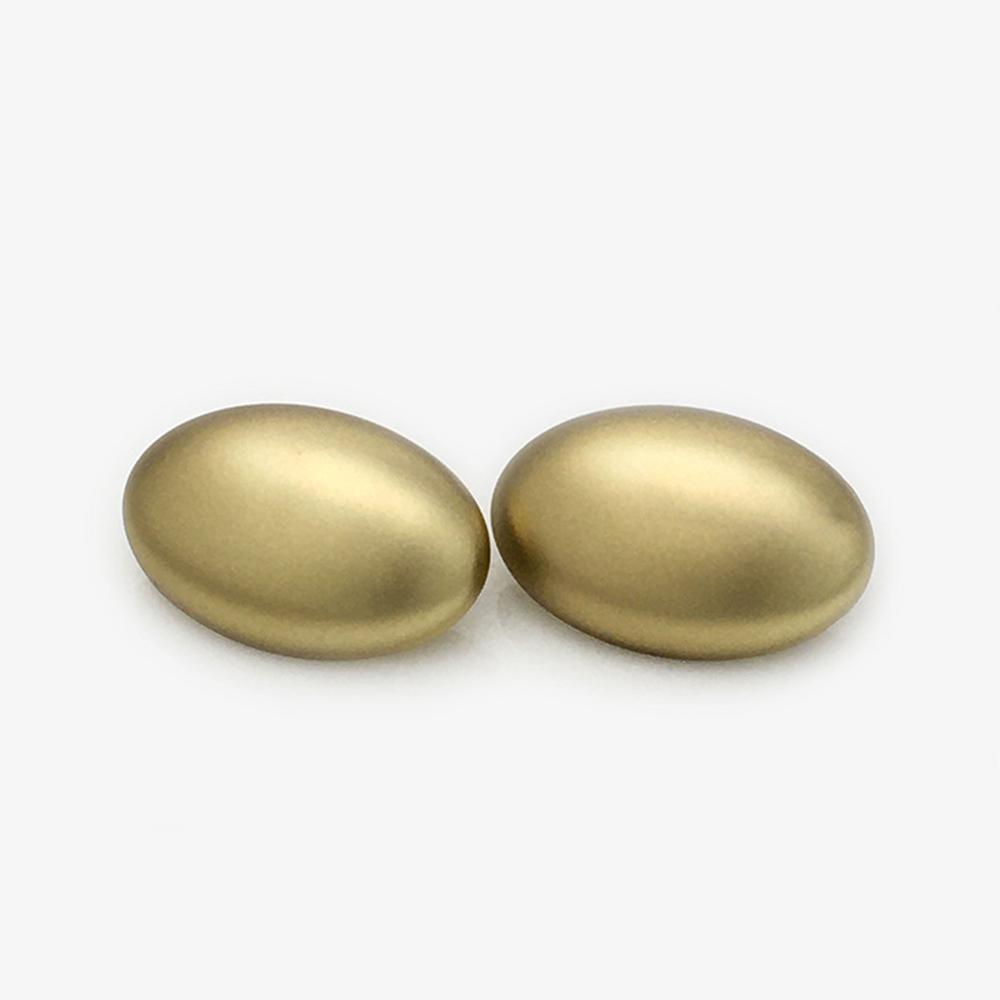 10Pcs Matte & Glossy Oval Metal Buttons For Clothing/Bags/Shoes, 17.5/22.5Mm Minimalist Fashion Buttons Gold Silver Mist Gold