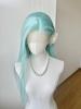 Mint Green Lace Front Wig for Women 13*4 Lace Frontal Long Straight Hair Wigs High Quality Fibers Synthetic Lace Wig for Cosplay