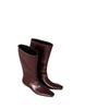 Versatile temperament low-heeled knight boots women's 2025 autumn Korean version simple square head sleeve high tube wedge heel boots retro