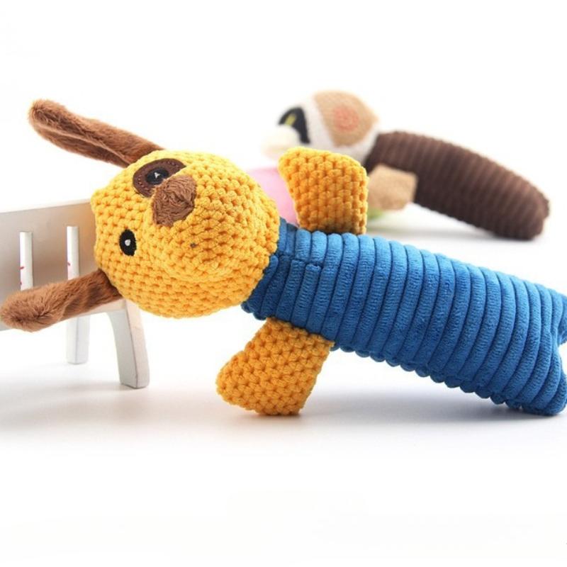 2026 Dog Chew Toy Simulated Plush Animals Sounding Bite-resistant Puppy Toy Teeth Cleaning Training Dog Plush Toy Supplies