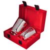 Silver Plated Embossed Glass Tumbler Water Glass for Drinking Water | Pack of 2 | Royal Look Red Velvet Box | Best for Gifting In Any Occasion