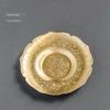 Copper Hammer Pattern Coaster Handmade Tea Cup Holder Heat Insulation Pad Japanese Tea Ceremony Kung Fu Tea Utensils Costers