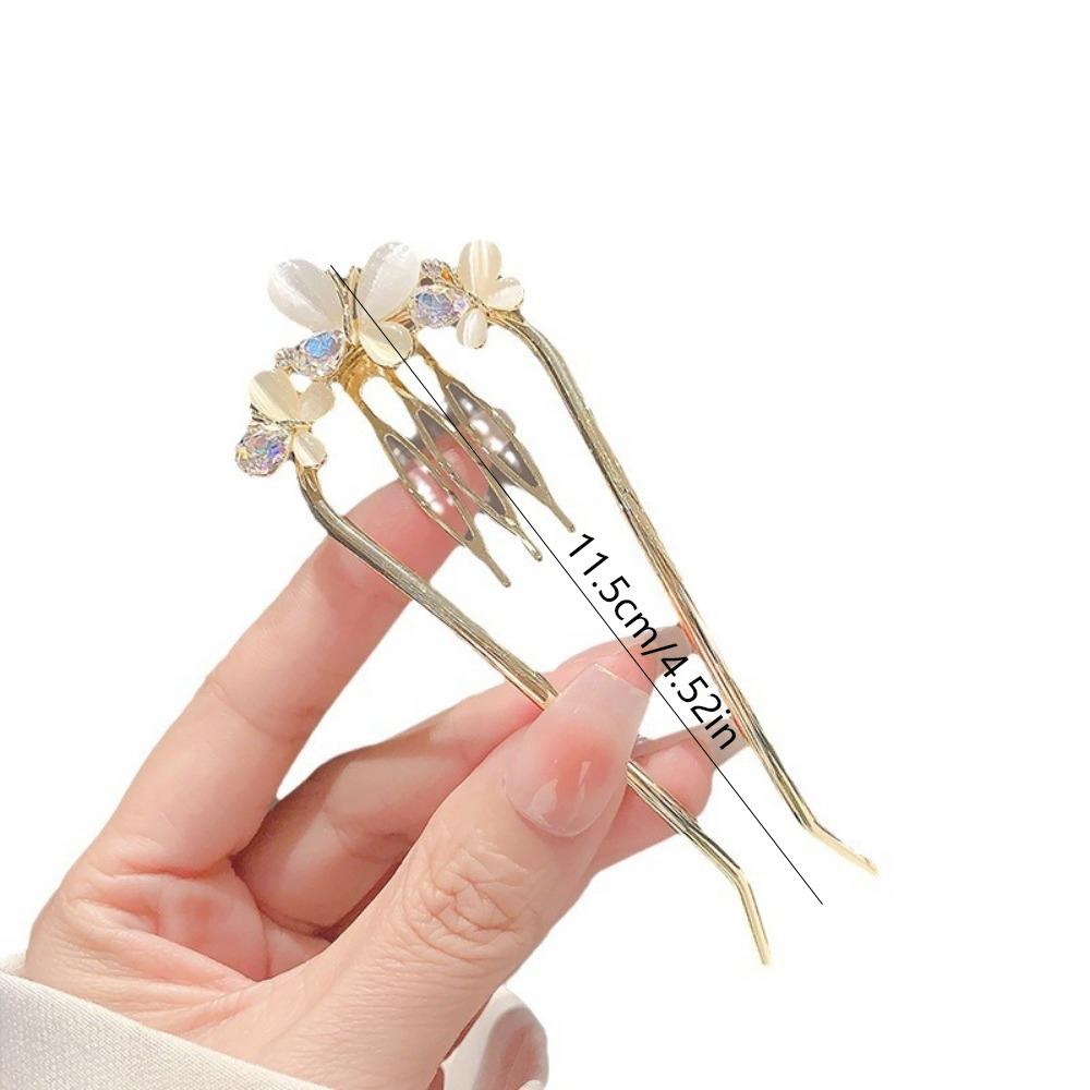 

1pc Butterfly U-Shaped Hair Fork Combs Pearl Hair Sticks Hair Clip Hairpins Women Girl Hair Accessories Ornament Styling Tool