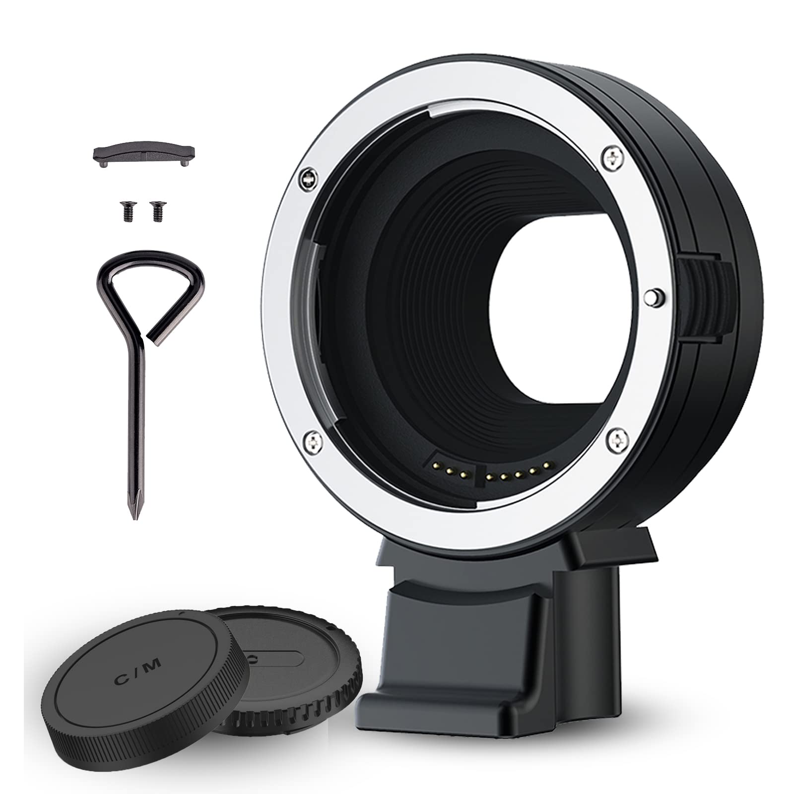 

JJC M Lens Mount Adapter for Canon to EOS M Mount Compatible with Kiss Kiss EOS M6 Mark and with Auto Auto and a Detachable Base EF-EOS EF/EF-S чёрный