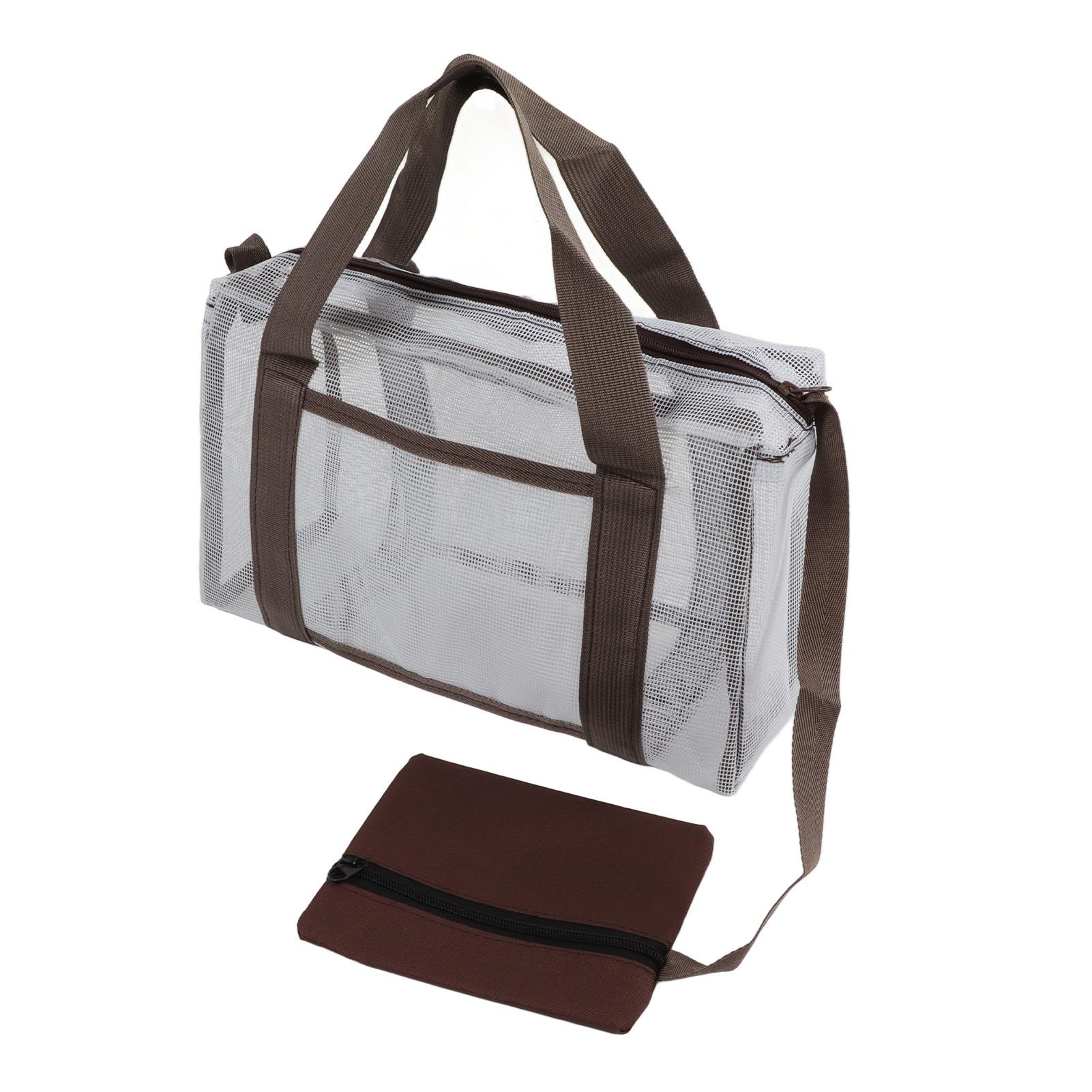 

Сетчатая пляжная сумка очень большая легкая быстросохнущая сумка для хранения пляжных игрушек для семьи 16 дюймов