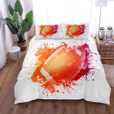 Watercolor American Football  Duvet Cover Set King Queen Double Full Twin Single Size Bed Linen Set