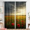 2pcs 2D flat printing Window Curtains Rejoice Lord Always Philippians Polyester Without Electricity Holiday Decorations Use for