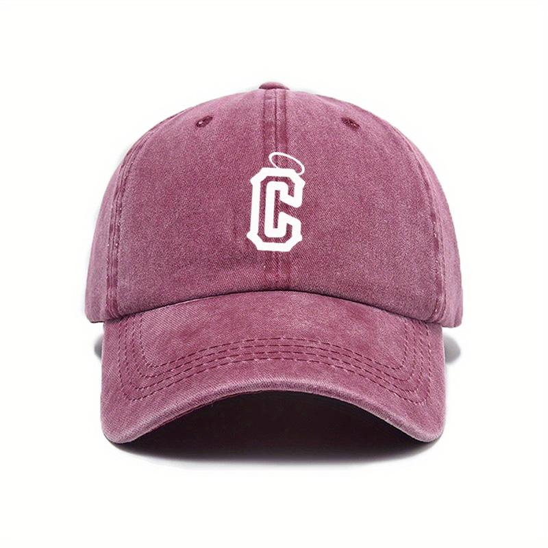 

Washed Denim Baseball Cap Outdoor Casual Printed Hat Men and Women Same Style Korean Style Sun Hat Sports Peaked Cap