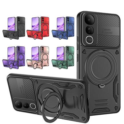 Armor Magnetische Hülle Für VIVO Y29 Y29S Y39 Y04 4G 5G Ringhalter Stoßstange Ständer Halter Abdeckung für Vivo V50 / V50 Lite Handyhüllen