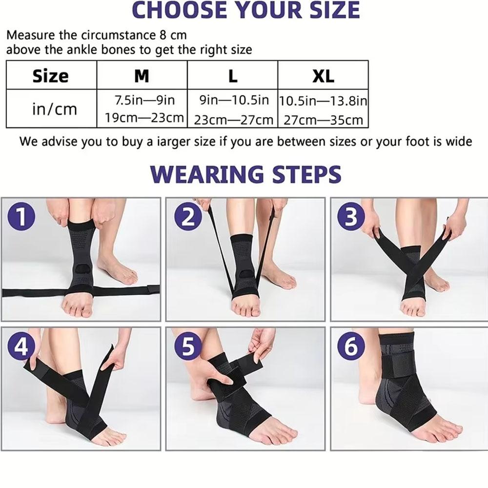 1Pcs Ankle Brace Compression Sleeve For Achilles Plantar Fasciitis Relief Support Strap Women Men Sports Injury