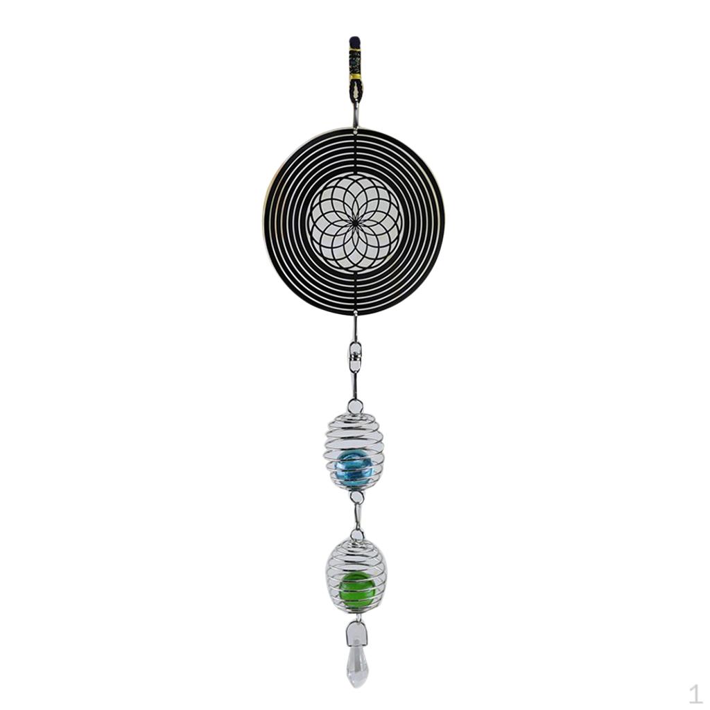 Gazing Ball Drops Metal Wind Spinner, Bell, Windchimes for Relaxation, Grace, Decoration