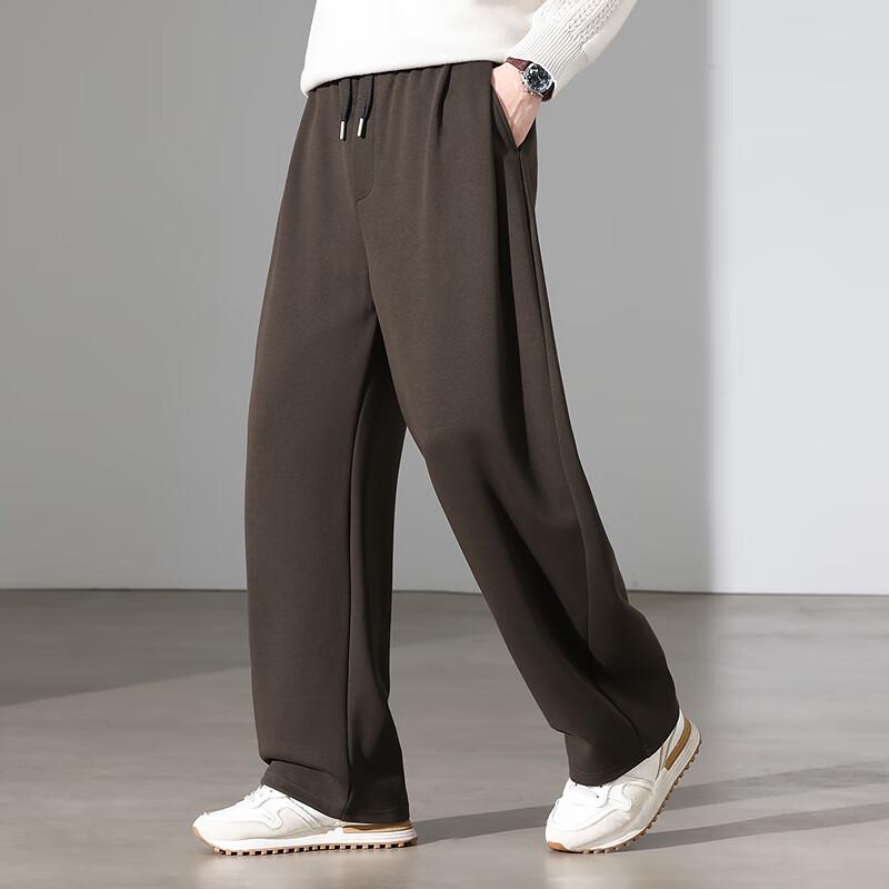 FAPAI Men s Heavyweight Loose Double-Pleat Curved Leg Sweatpants 2XL