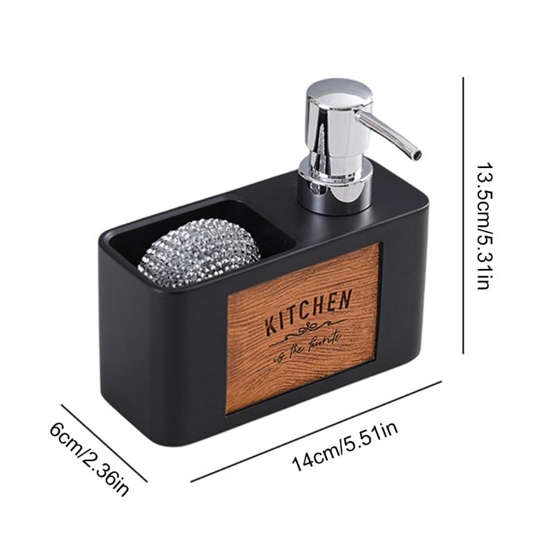 Kitchen Soap Dispenser Set with Sponge Caddys 2in1 Kitchen Soap Dispenser Set for Kitchen Sink,Bathroom Kitchen Gadgets