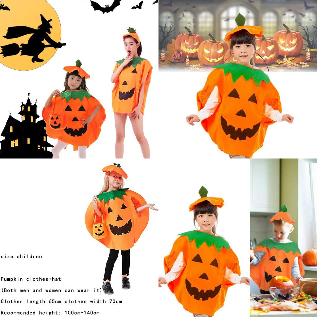 Festive Pumpkin Suit Set For Halloween Party And Cosplay