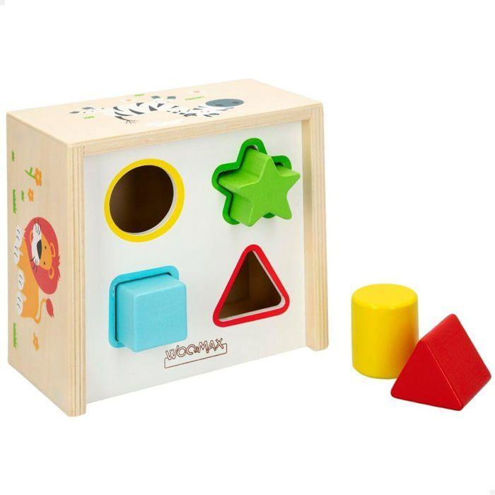 Puzzle en bois pour enfants - WOOMAX - Formes irrégulières - 6 pièces - Bois - 13,5 x 7,5 x 13 cm