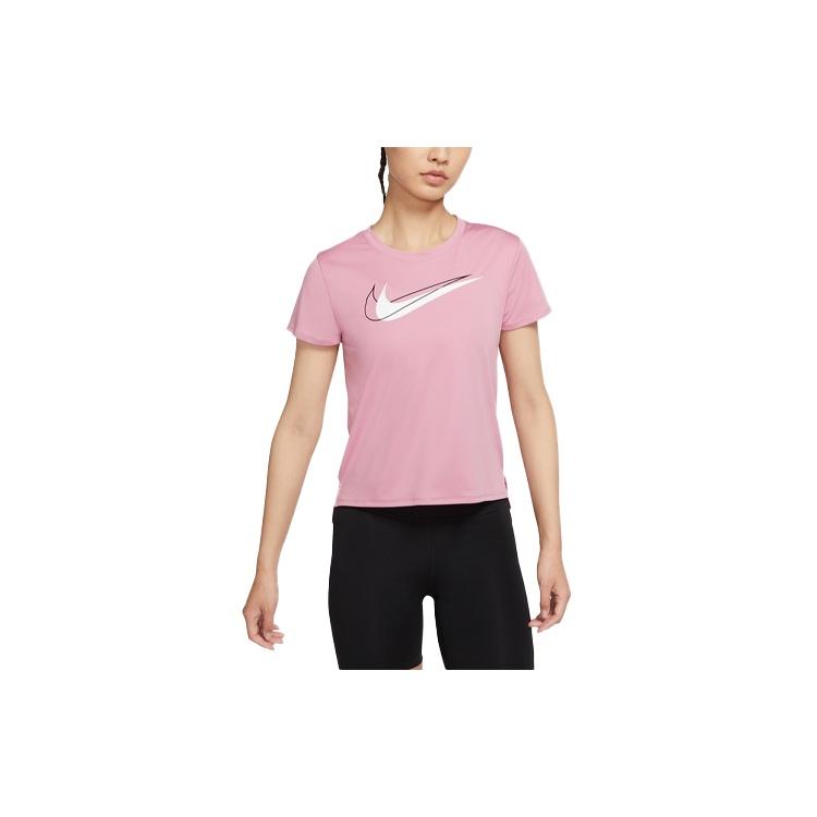(WMNS) Nike Dri-FIT Swoosh Run Logo Printing Round-neck Pink Women s DD4899-630 M