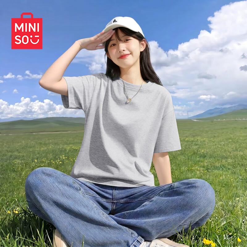 MINISO Women's Pure Cotton Loose Fit T-Shirt