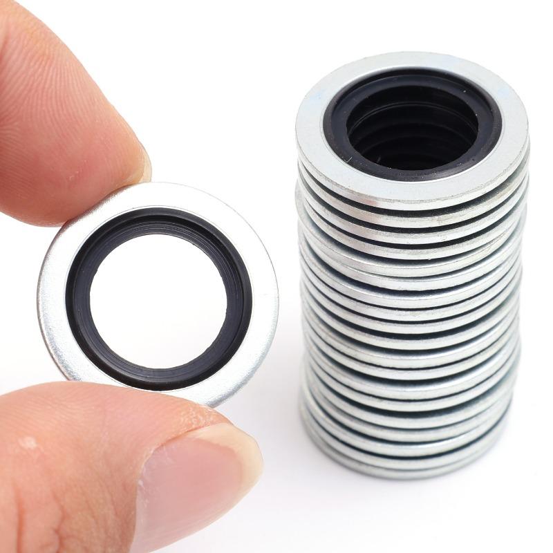 20/10PCS Car Oil Pan Drain Gasket Kit Drainage Bolt Pad Rubber Oil Drain Plug Gasket Replaceable Washer Seal Set M16