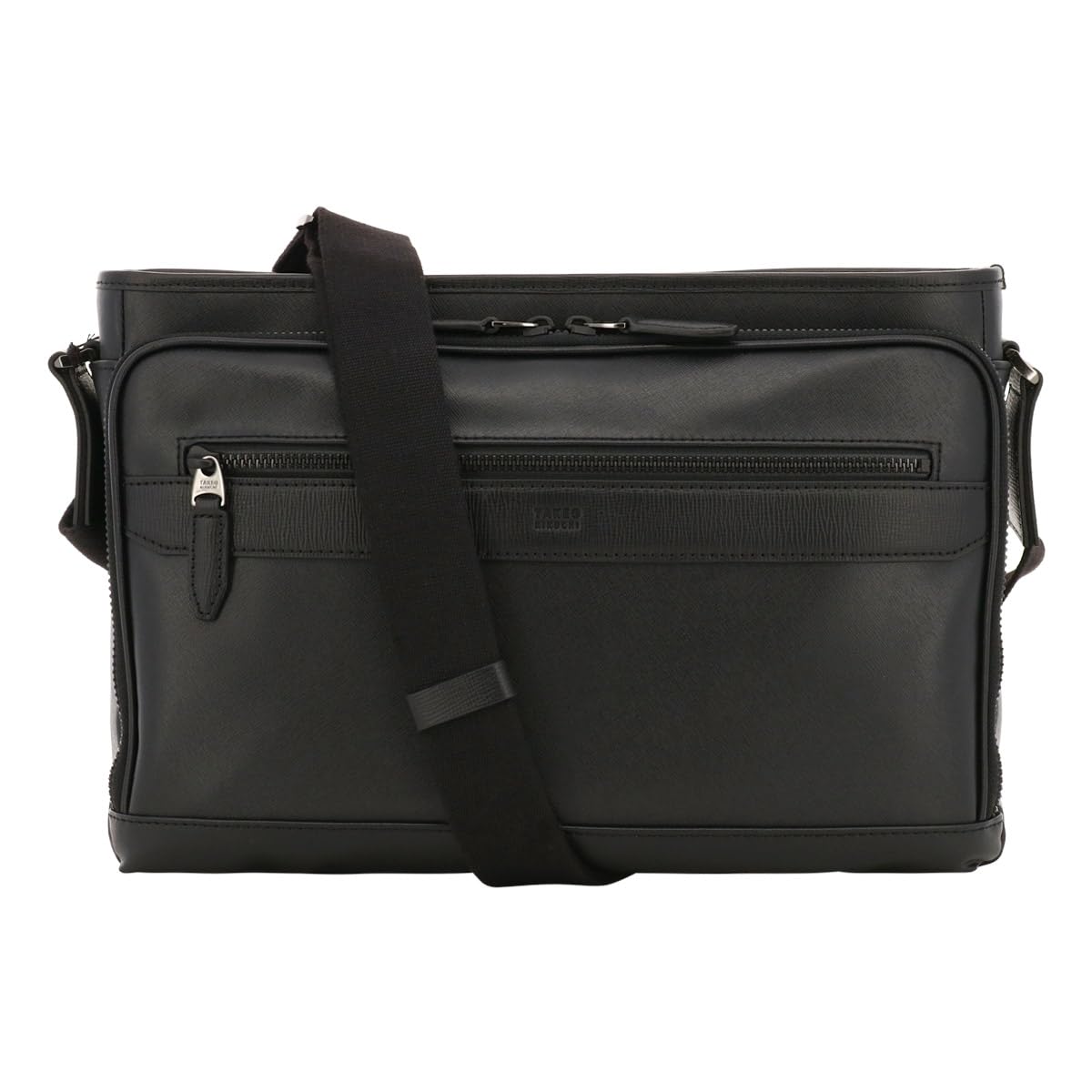 

Shoulder Bag A4 Water Repellent 745123 News Crossbody Horizontal Black [Takeokikuchi] Men s [01]