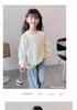 Versatile Girls' Round Neck Pullover Hoodie for Spring and Autumn - Stylish and Sweet for Older Children