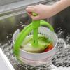 1Pc Rotating Basket Drainage Hand Pressed Dehydration Mechanism Vegetable Preparation Fruit Salad Making Cooking Room Gadget Home Use