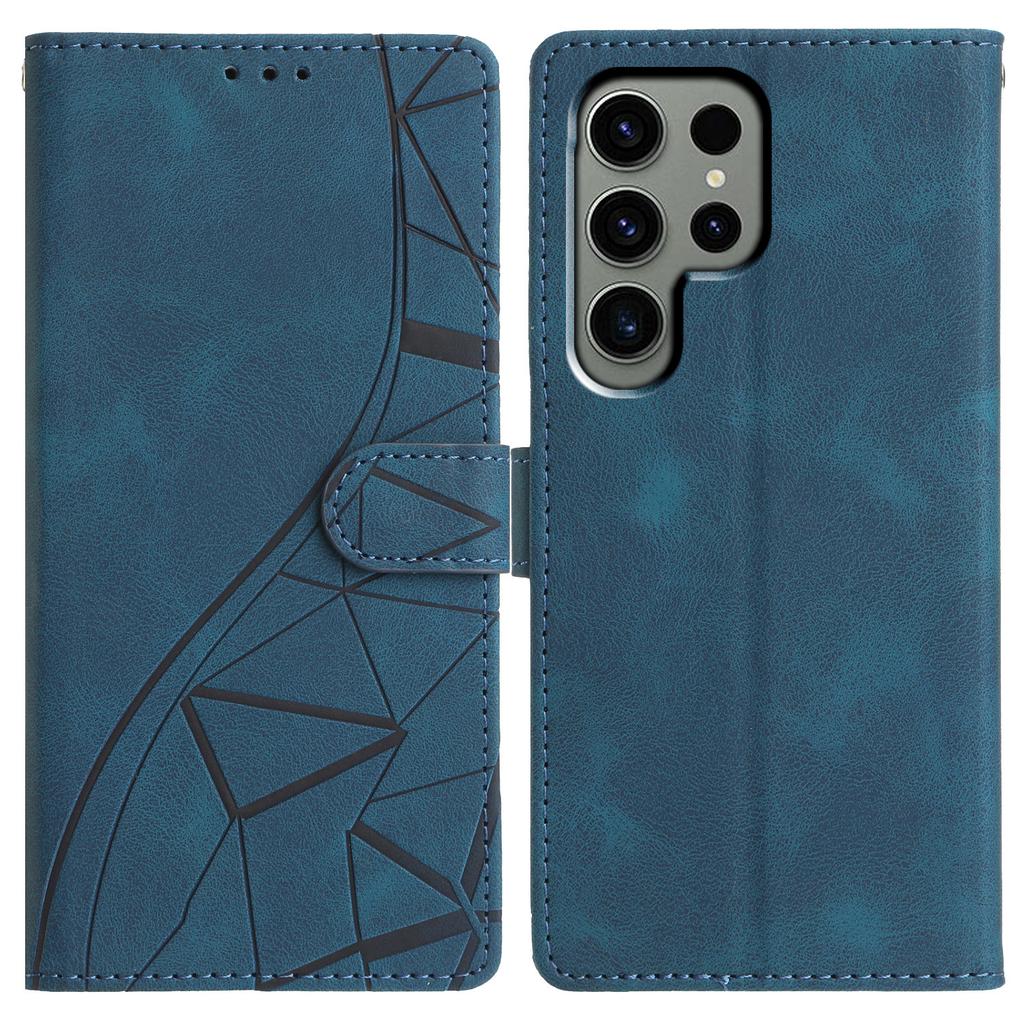 Pentru Samsung Galaxy S24 Ultra Husă Portofel cu Suport Model Triunghi Imprimat Piele Husă Tip Carte pentru Telefon